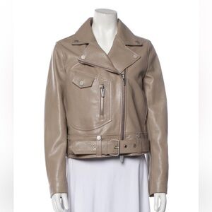 Arrivals lamb leather Biker jacket